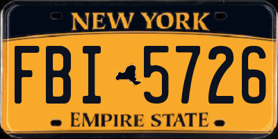 NY license plate FBI5726
