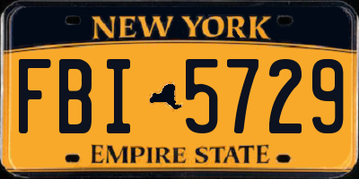 NY license plate FBI5729