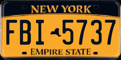 NY license plate FBI5737
