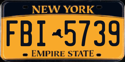 NY license plate FBI5739