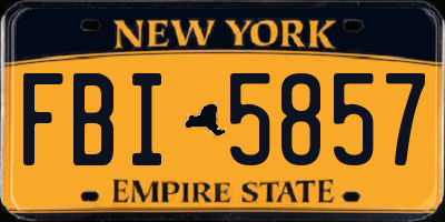 NY license plate FBI5857