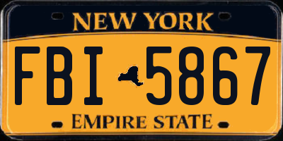 NY license plate FBI5867