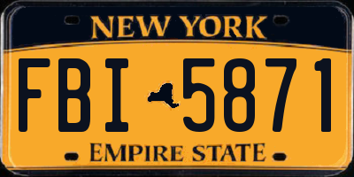 NY license plate FBI5871