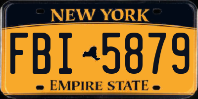 NY license plate FBI5879