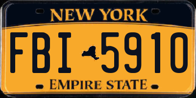 NY license plate FBI5910