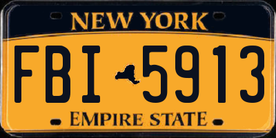 NY license plate FBI5913