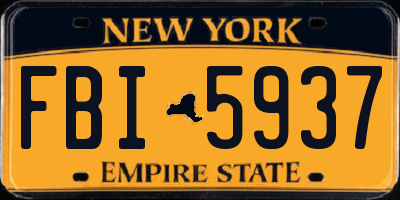 NY license plate FBI5937