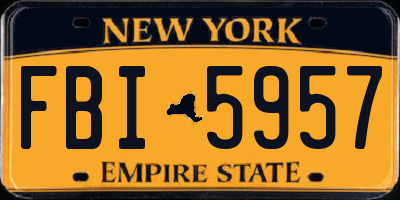 NY license plate FBI5957