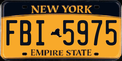 NY license plate FBI5975