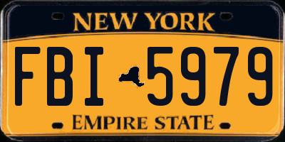 NY license plate FBI5979