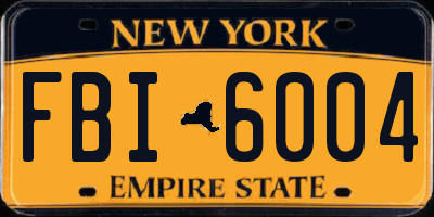 NY license plate FBI6004