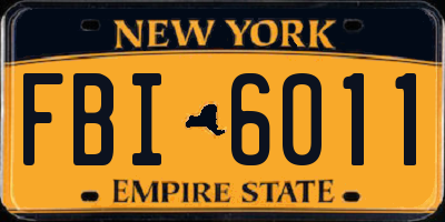 NY license plate FBI6011