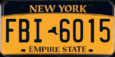 NY license plate FBI6015