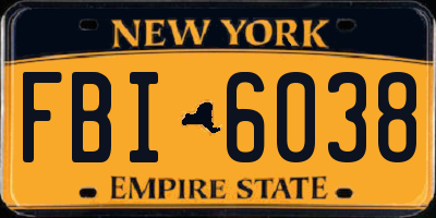 NY license plate FBI6038