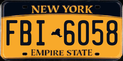 NY license plate FBI6058