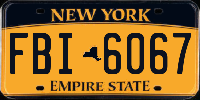 NY license plate FBI6067