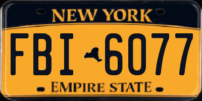 NY license plate FBI6077