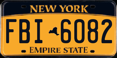 NY license plate FBI6082