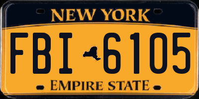 NY license plate FBI6105
