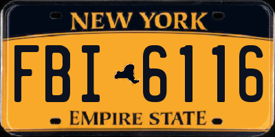 NY license plate FBI6116