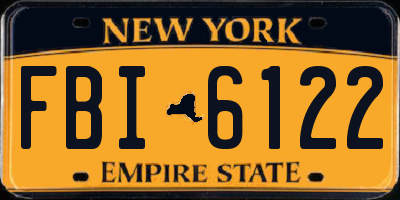 NY license plate FBI6122