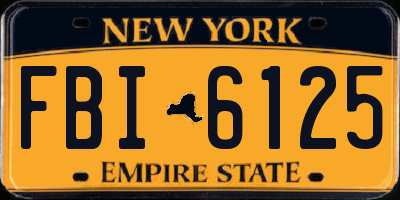 NY license plate FBI6125