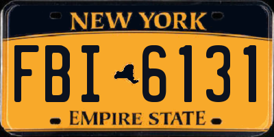NY license plate FBI6131