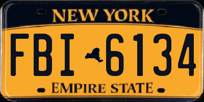 NY license plate FBI6134