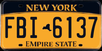 NY license plate FBI6137