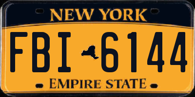 NY license plate FBI6144