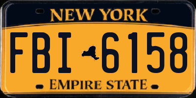 NY license plate FBI6158