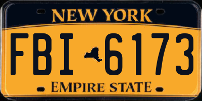 NY license plate FBI6173