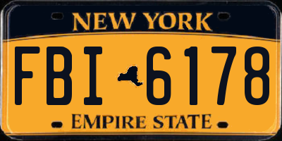 NY license plate FBI6178
