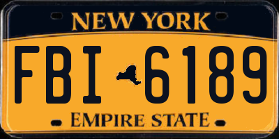 NY license plate FBI6189
