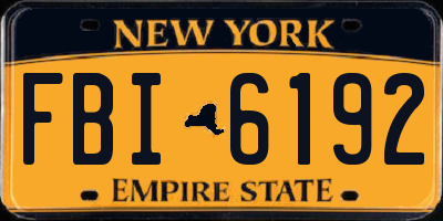 NY license plate FBI6192