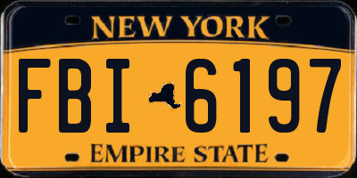 NY license plate FBI6197