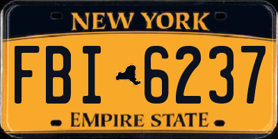NY license plate FBI6237