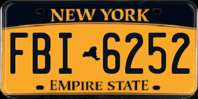 NY license plate FBI6252