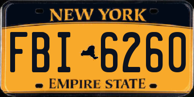 NY license plate FBI6260