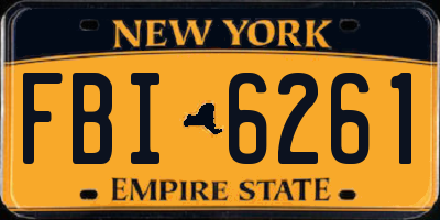 NY license plate FBI6261