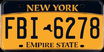 NY license plate FBI6278
