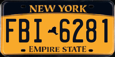 NY license plate FBI6281