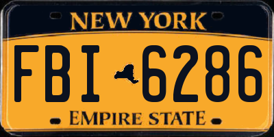 NY license plate FBI6286