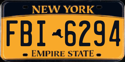 NY license plate FBI6294