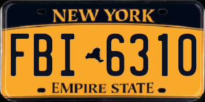 NY license plate FBI6310
