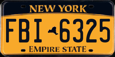 NY license plate FBI6325