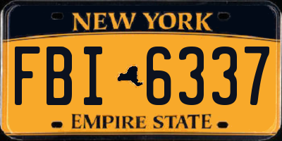 NY license plate FBI6337