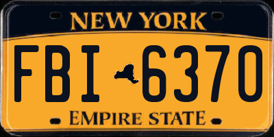 NY license plate FBI6370