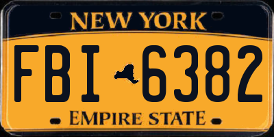 NY license plate FBI6382