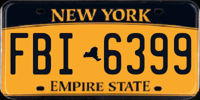 NY license plate FBI6399